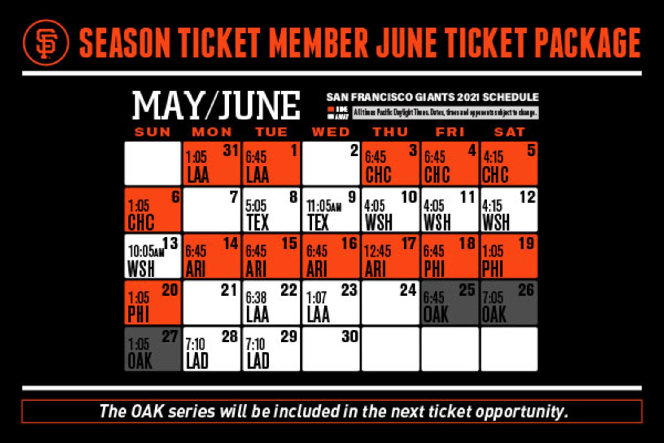 Giants Season Tickets Raffle