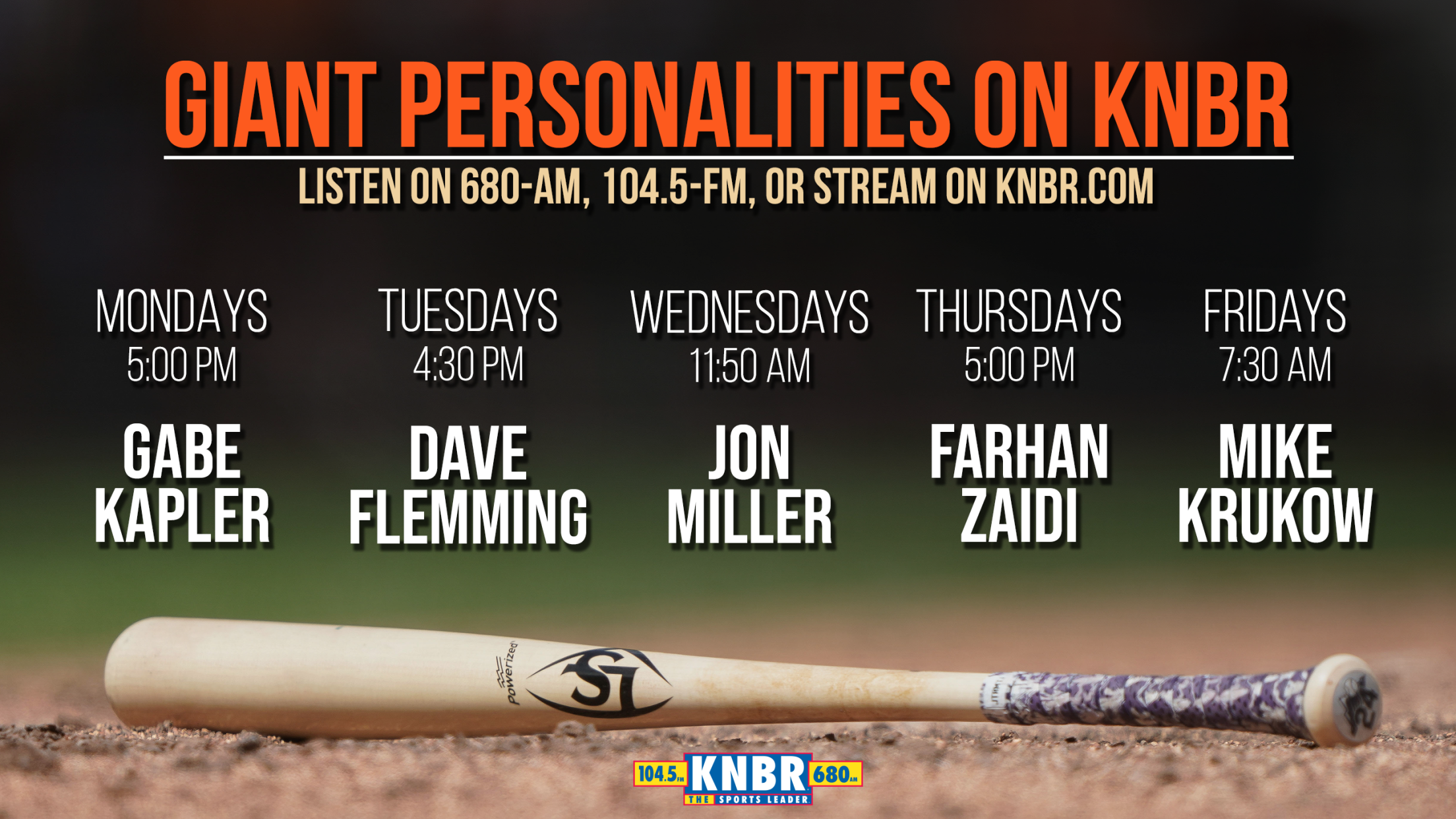 We now have Giants game times – KNBR