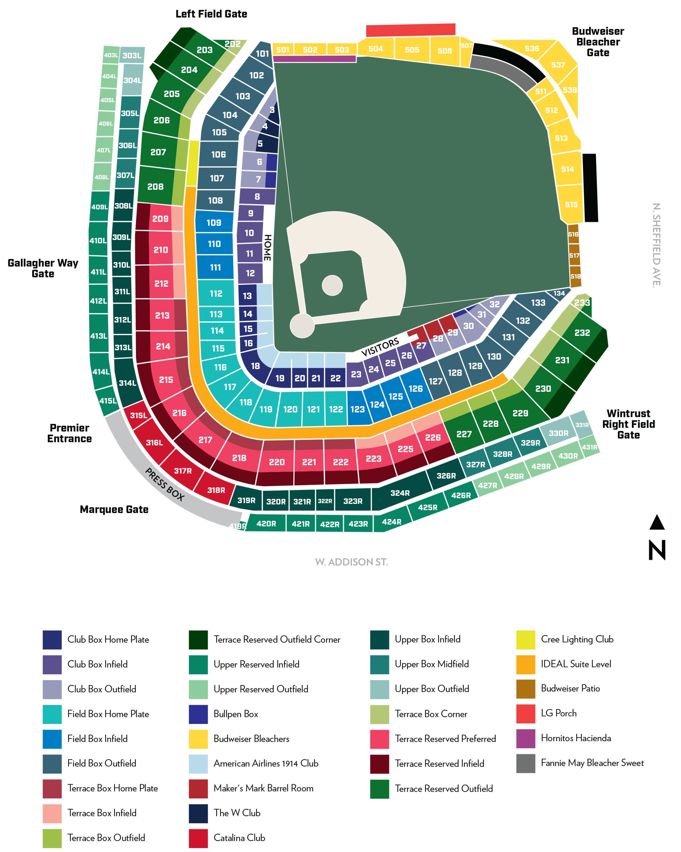 Wrigley Field Seat Mounting Floor Stands