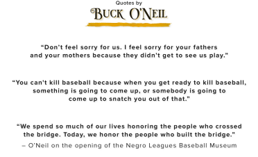 Buck O'Neil was always on time - Beyond the Box Score