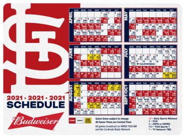 St. Louis Cardinals 2022 Magnetic Schedule - SGA 10/3/2021 - NEW