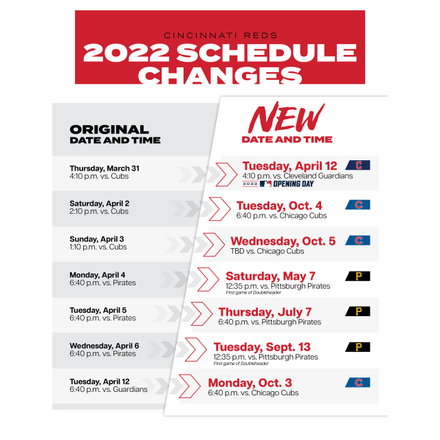 Reds Schedule 2022
