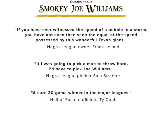 Smokey Joe Williams (1886-1946) •