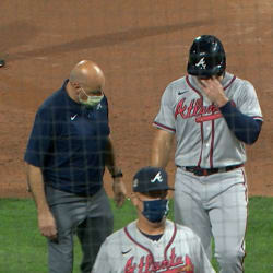 Duvall exits game with injury, 04/09/2023