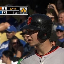 Buster Posey's first career hit, 09/19/2009