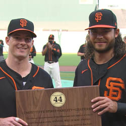 Giants' Mike Yastrzemski wins 2020 Willie Mac Award in vote of teammates,  fans