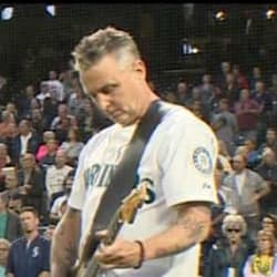 Pearl Jam Guitarist Mike McCready Performs National Anthem At Seattle  Mariners' Home Opener