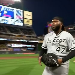 Johnny Cueto strikes out Solak, 03/16/2021