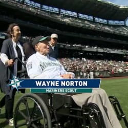 Mariners Scout Wayne Norton Tosses First Pitch