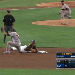 Jankowski steals second | 07/15/2016 | MLB.com