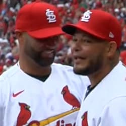 THE BAND IS BACK TOGETHER! Albert Pujols, Yadier Molina and Adam  Wainwright's Opening Day Intros! 