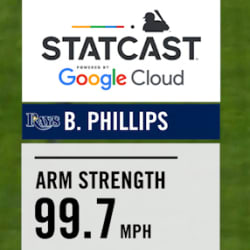 Brett Phillips' 99.7 mph toss, 05/20/2022