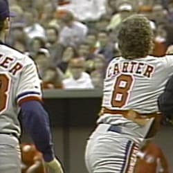 Gary Carter (Expos) vs Hal Morris (Reds) Fight - Marty & Joe Version with  Extras (5 30 & 5 31 1992) 