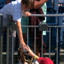 Nick Castellanos' son gives foul ball away to another kid