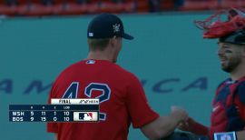 Austin Brice Boston Red Sox Youth Scarlet Roster Name & Number T