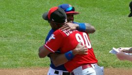 Delino DeShields Jr. -- LIQUID DIET  After Baseball Obliterates Face