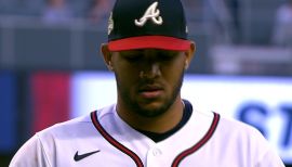 ATLANTA, GA - APRIL 11: Huascar Ynoa #19 of the Atlanta Braves