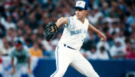 1991 Blue Jays Fire Safety - Jimmy Key #22 / #15 (Pitcher)…