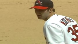 Pitcher Matt Morris, of the St. Louis Cardinals,, winds up for a