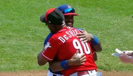 Delino DeShields Jr. -- LIQUID DIET  After Baseball Obliterates Face