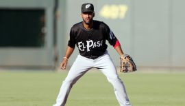 San Diego Padres' Ivan Castillo runs to second base in a spring