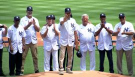 Ron Guidry throws the first pitch, 07/30/2022