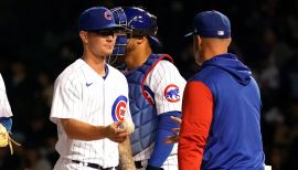 Chicago Cubs players Alfonso Rivas and Ildemaro Vargas walk to the News  Photo - Getty Images