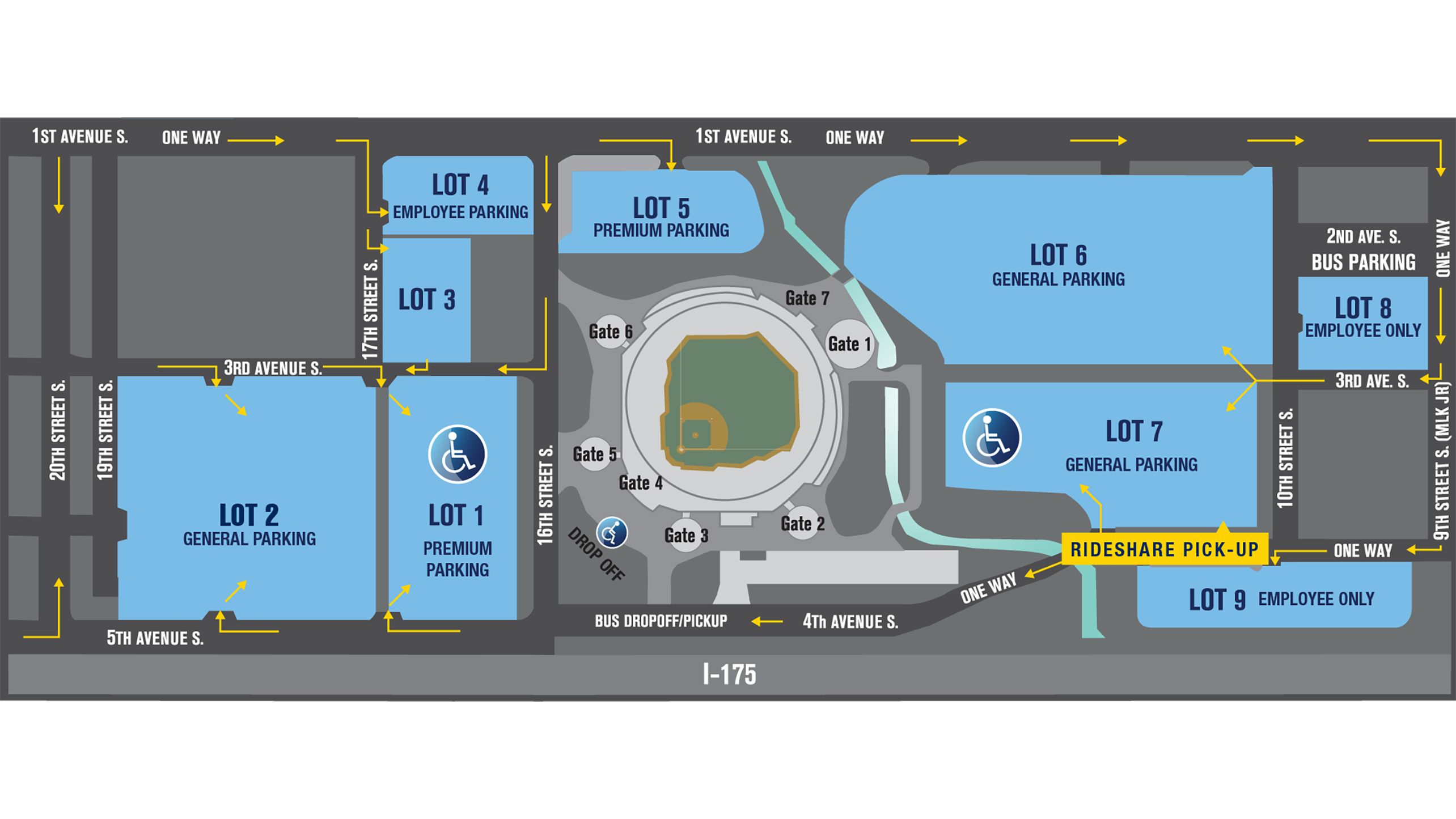 Where to Park at Tropicana Field