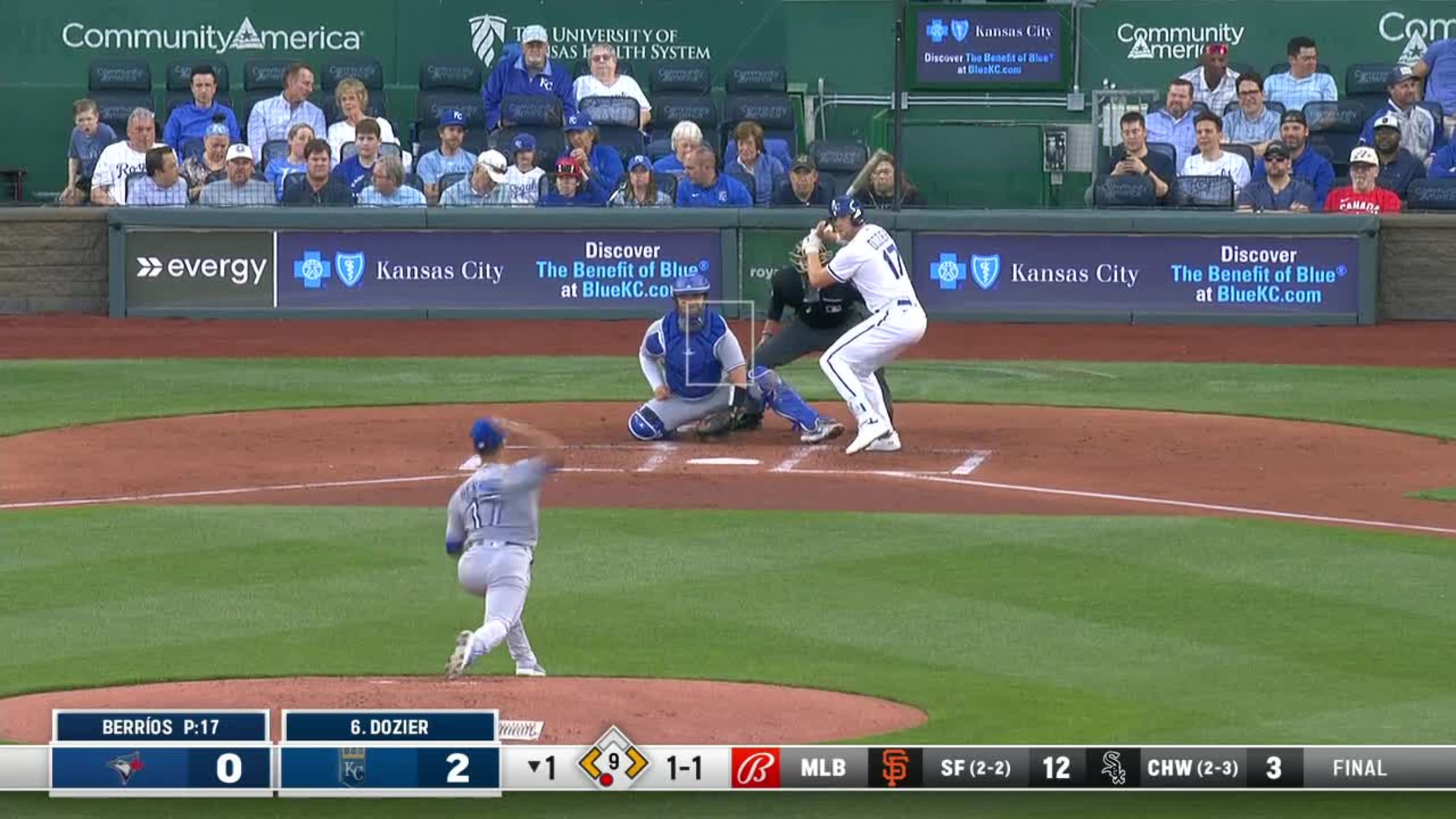 Hunter Dozier's RBI groundout