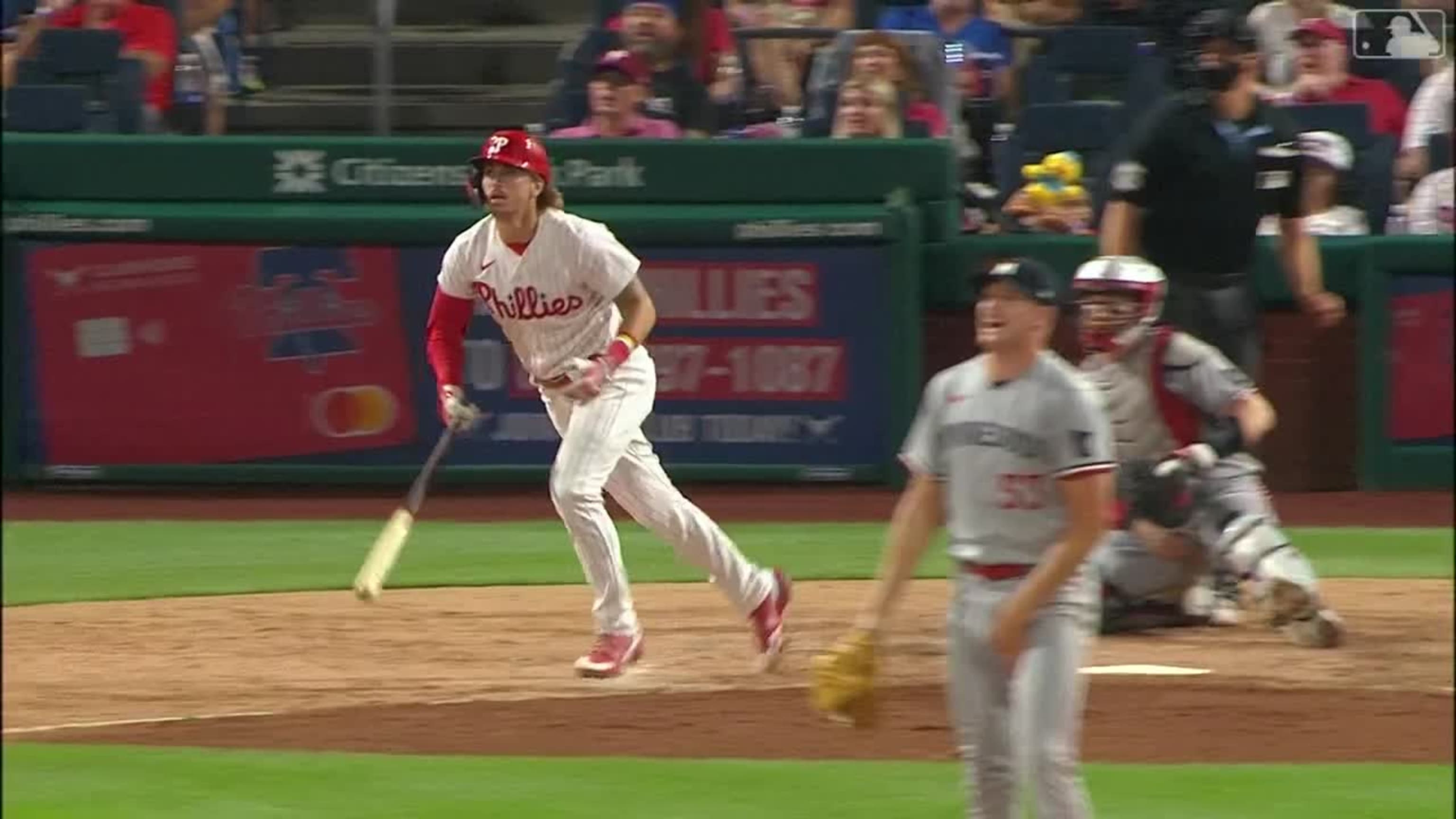 Phillies rookie Weston Wilson blasts a homer in his first MLB at