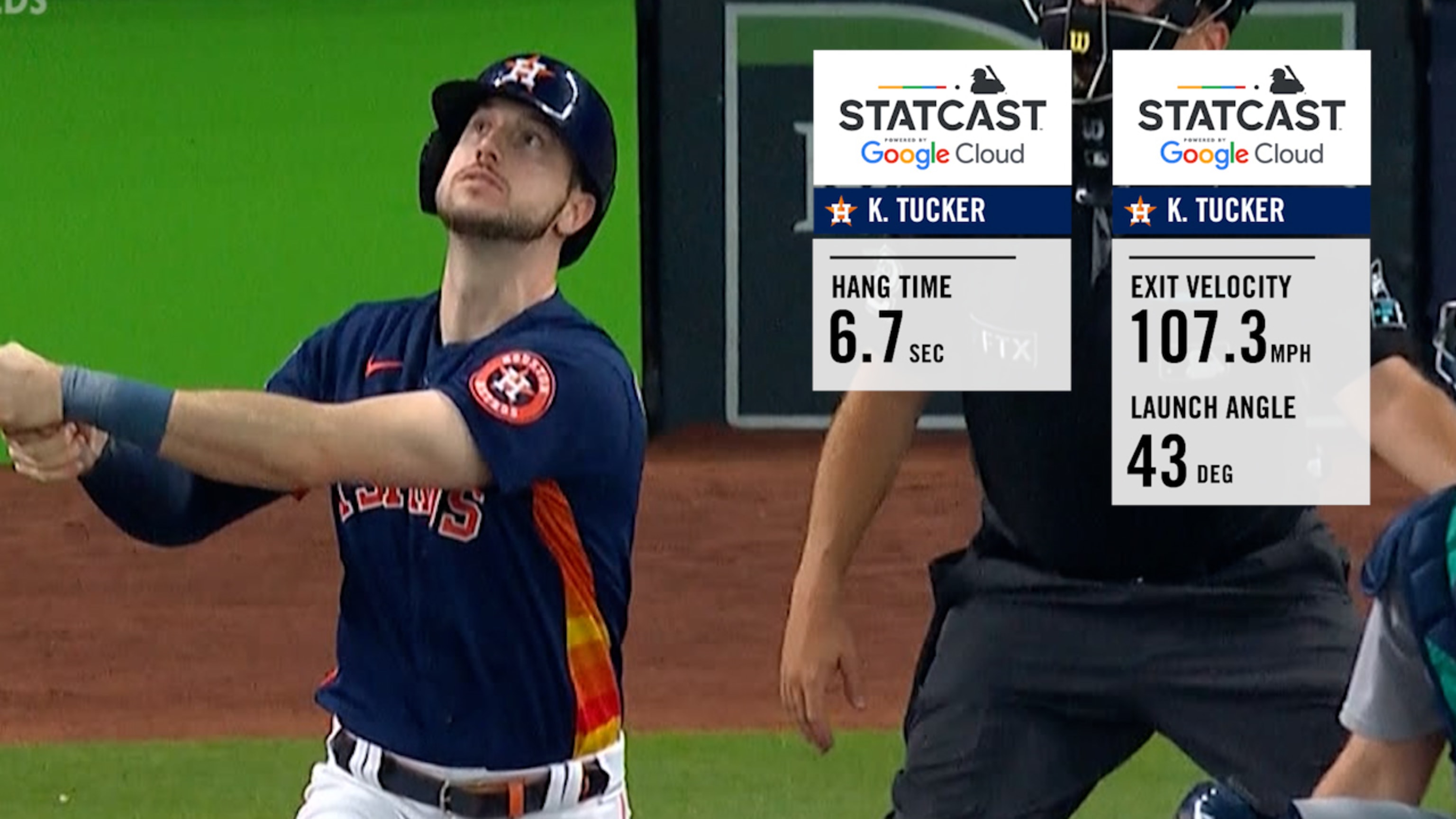 Kyle Tucker la bota a 107.3 mph