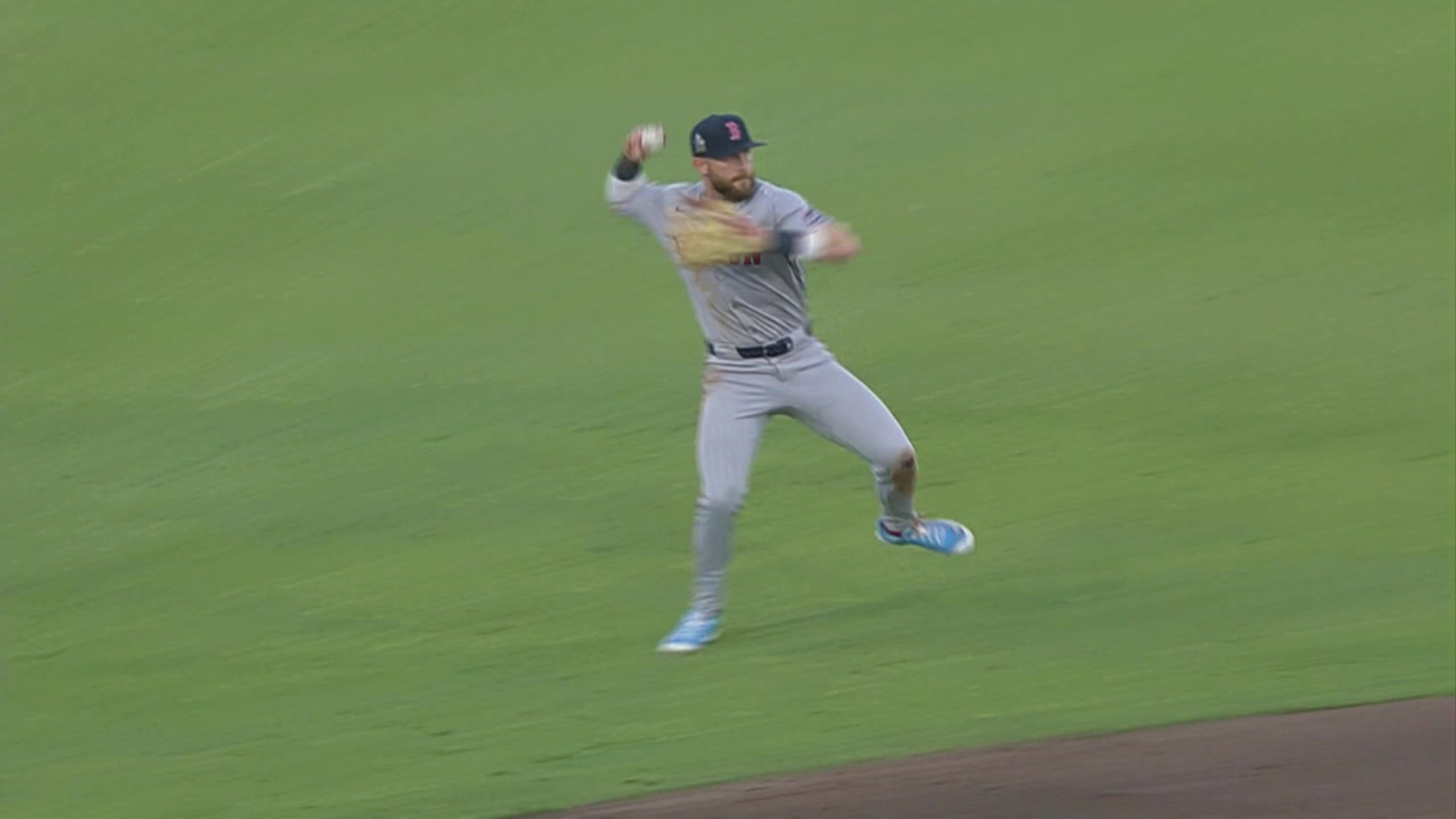 Trevor Story's spinning throw