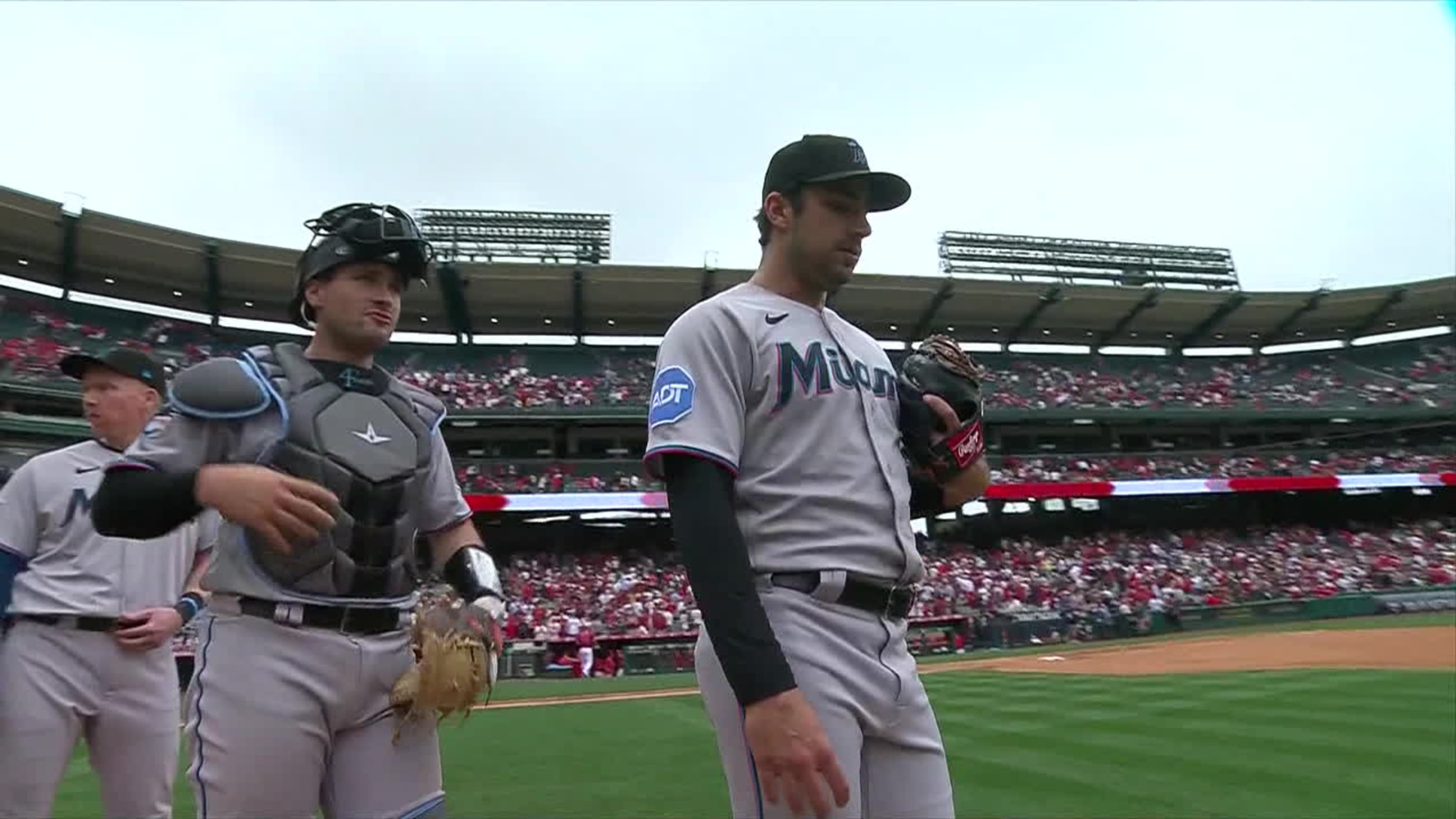 MLB fans annoyed as umpires stop game to make Miami Marlins pitcher Eury  Perez wipe sweat off his arm: Sweat illegal now?! This is so pathetic