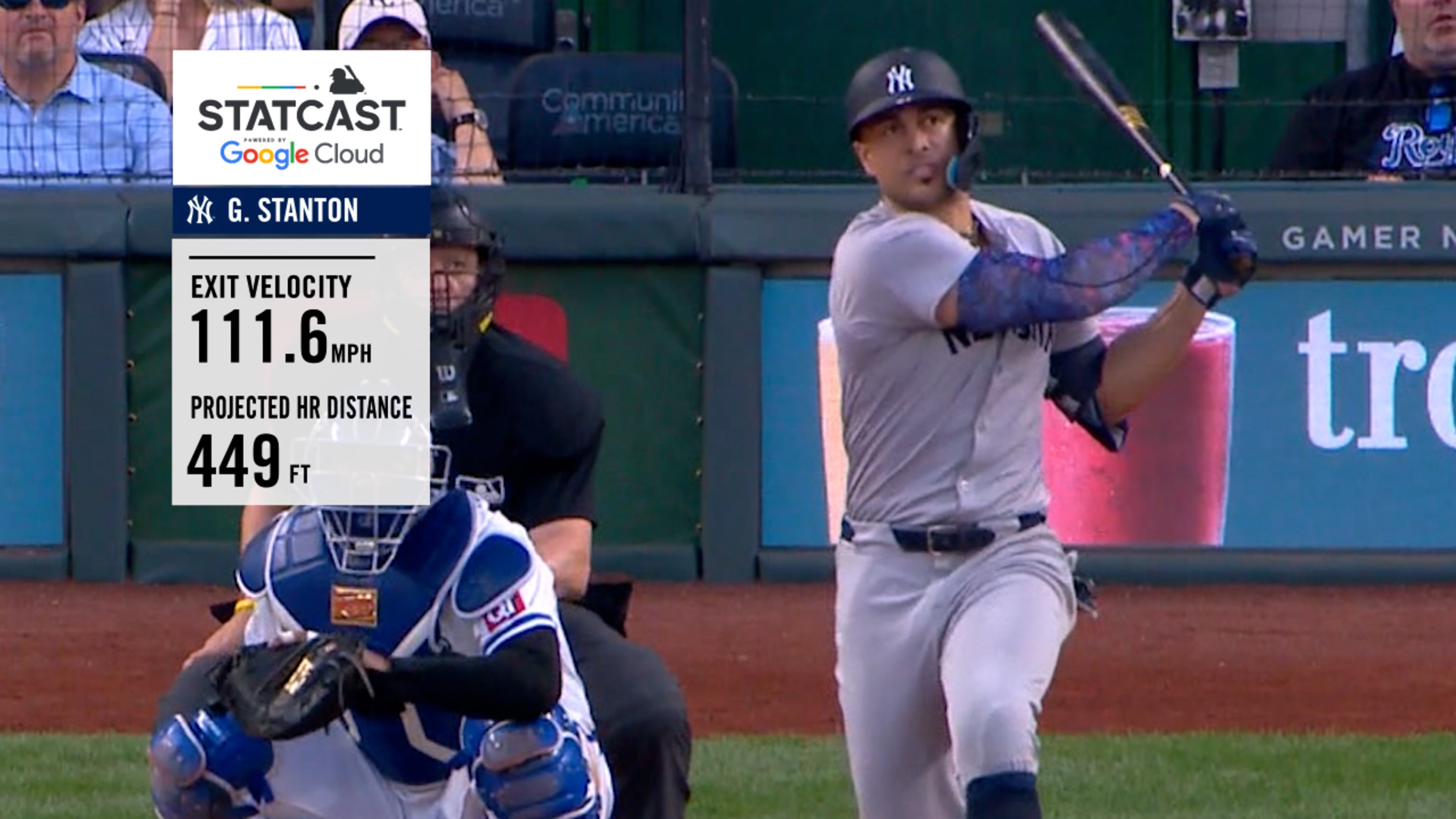 Giancarlo Stanton powers a 449-foot home run