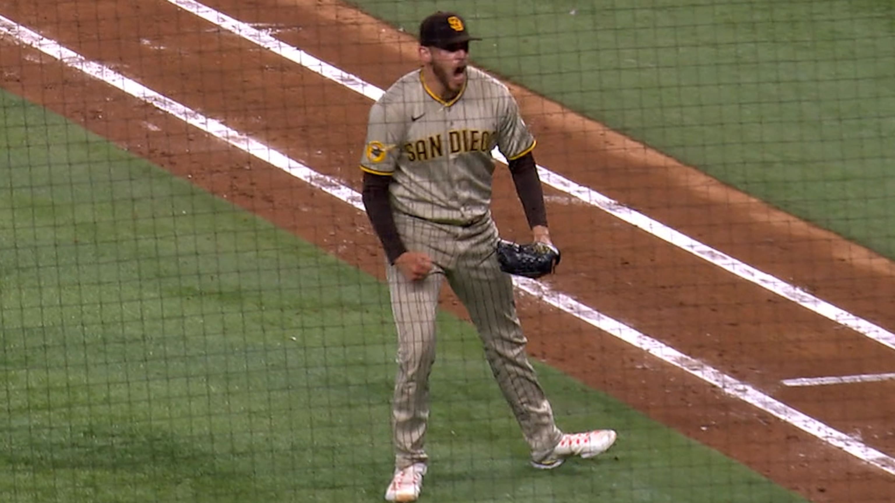 Mens MLB Team Apparel San Diego Padres JOE MUSGROVE Baseball Shirt BROWN