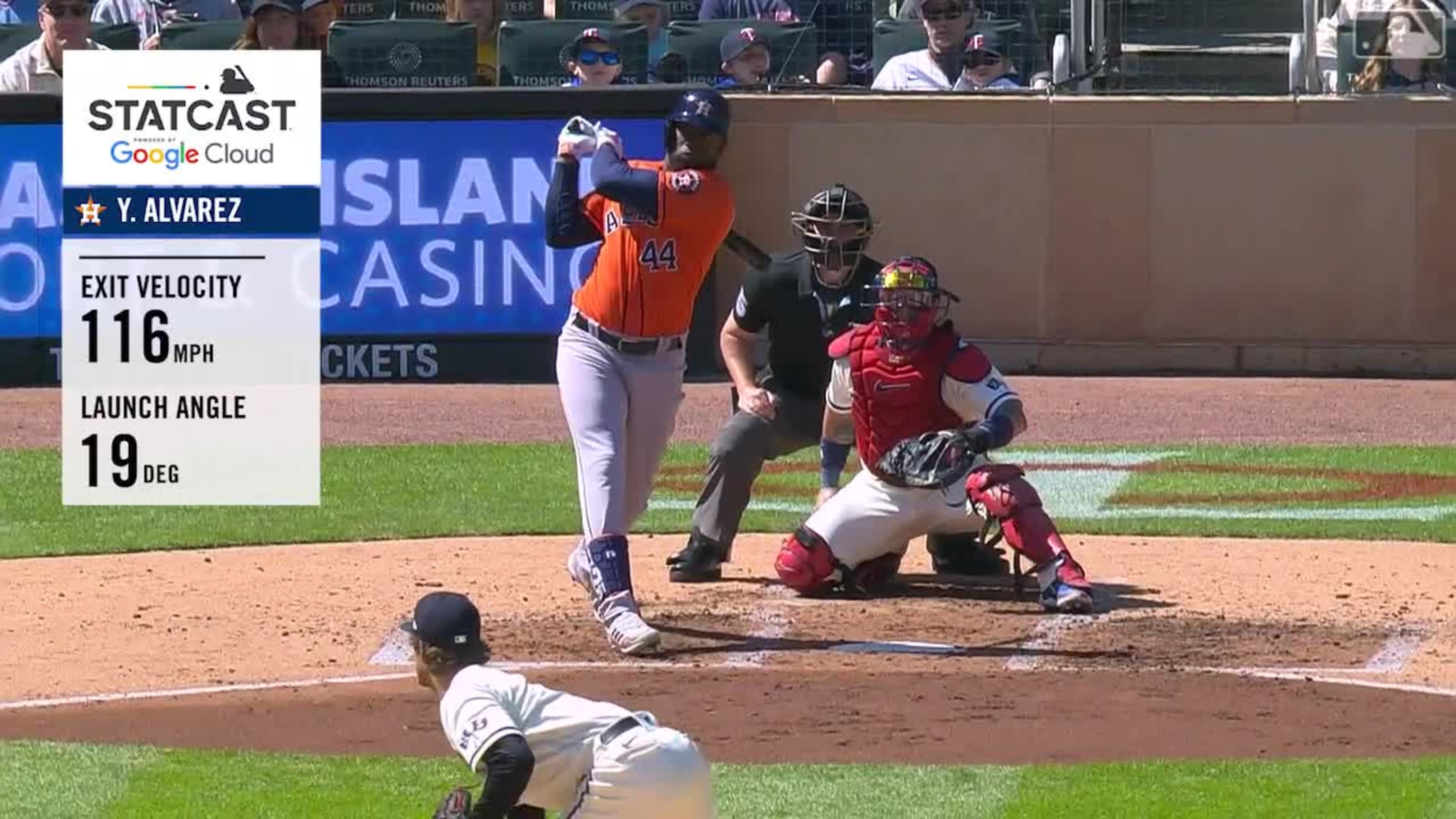 Grand slam a 116 mph de Yordan Álvarez