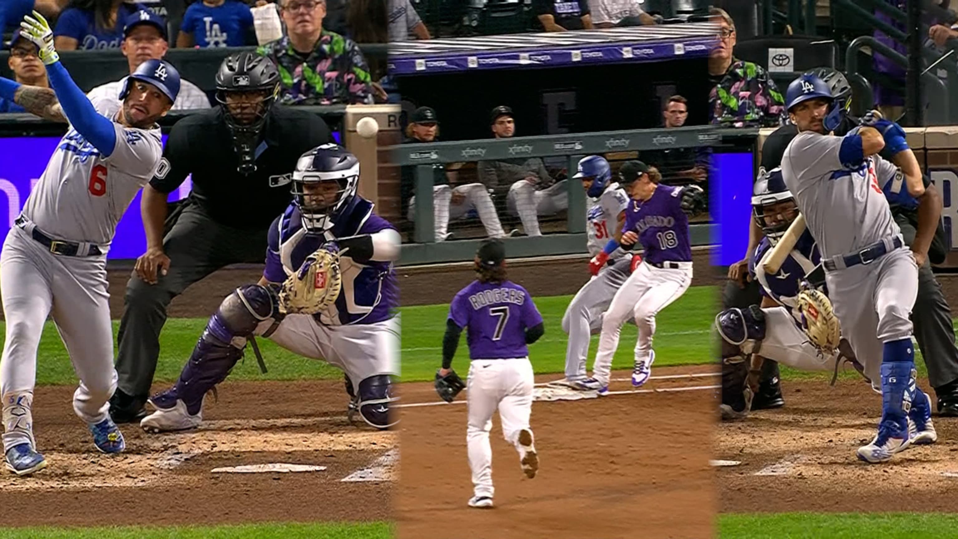 Dodgers' five-run inning