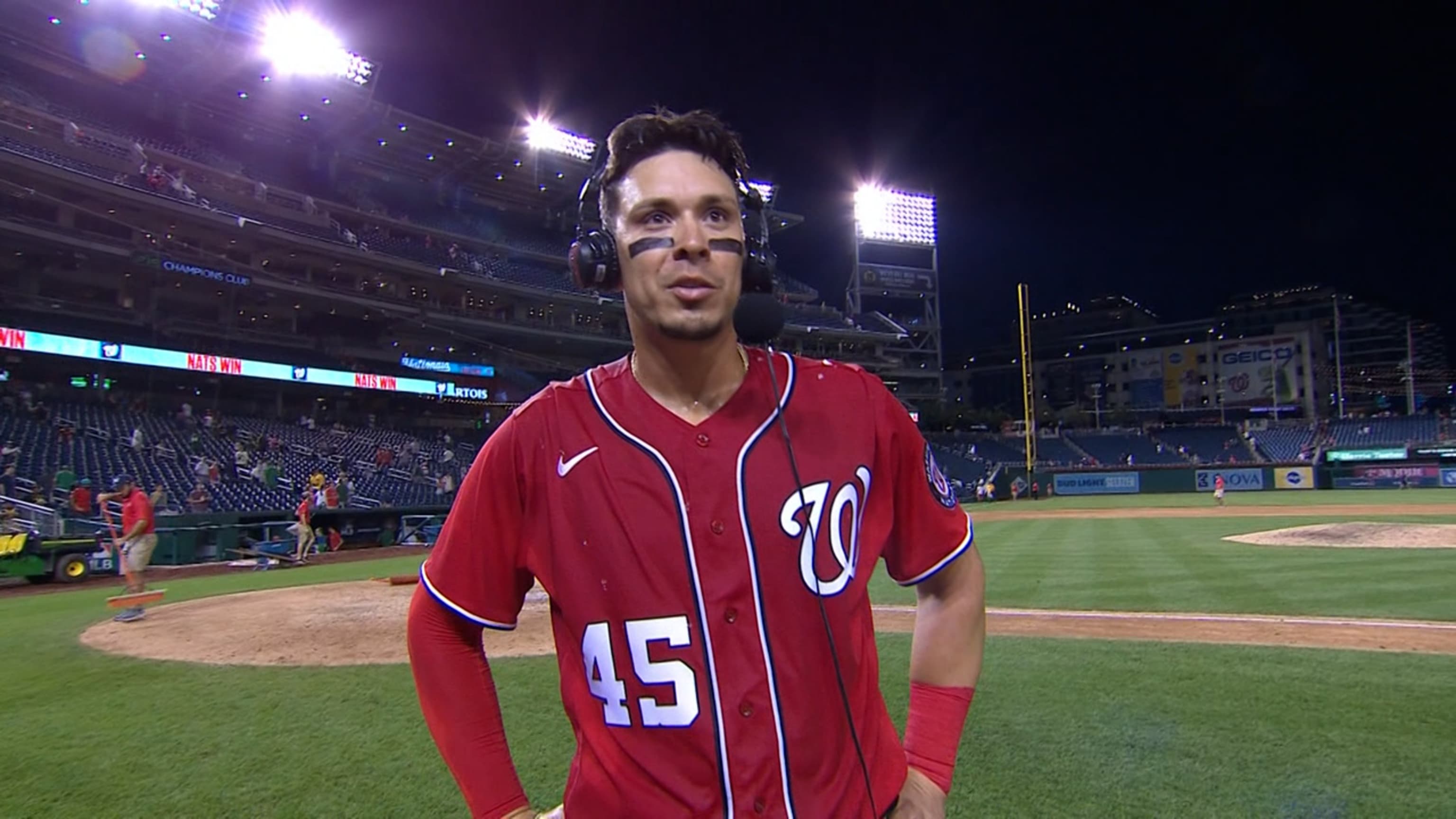 Joey Meneses homers, drives in 3 runs as the Nationals rally past the  Brewers 5-3 - ABC News