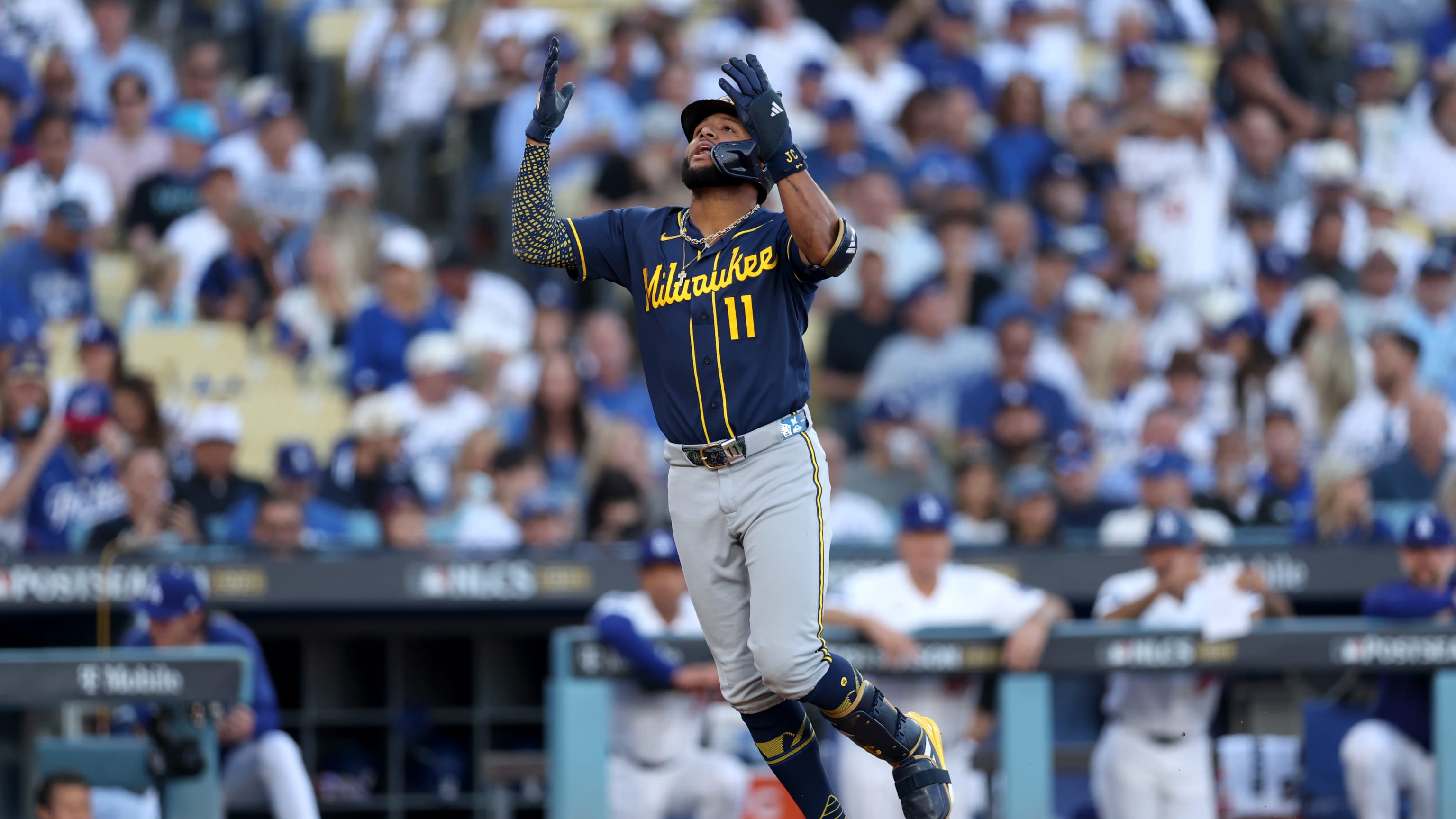 Jackson Chourio abre el juego con cuadrangular