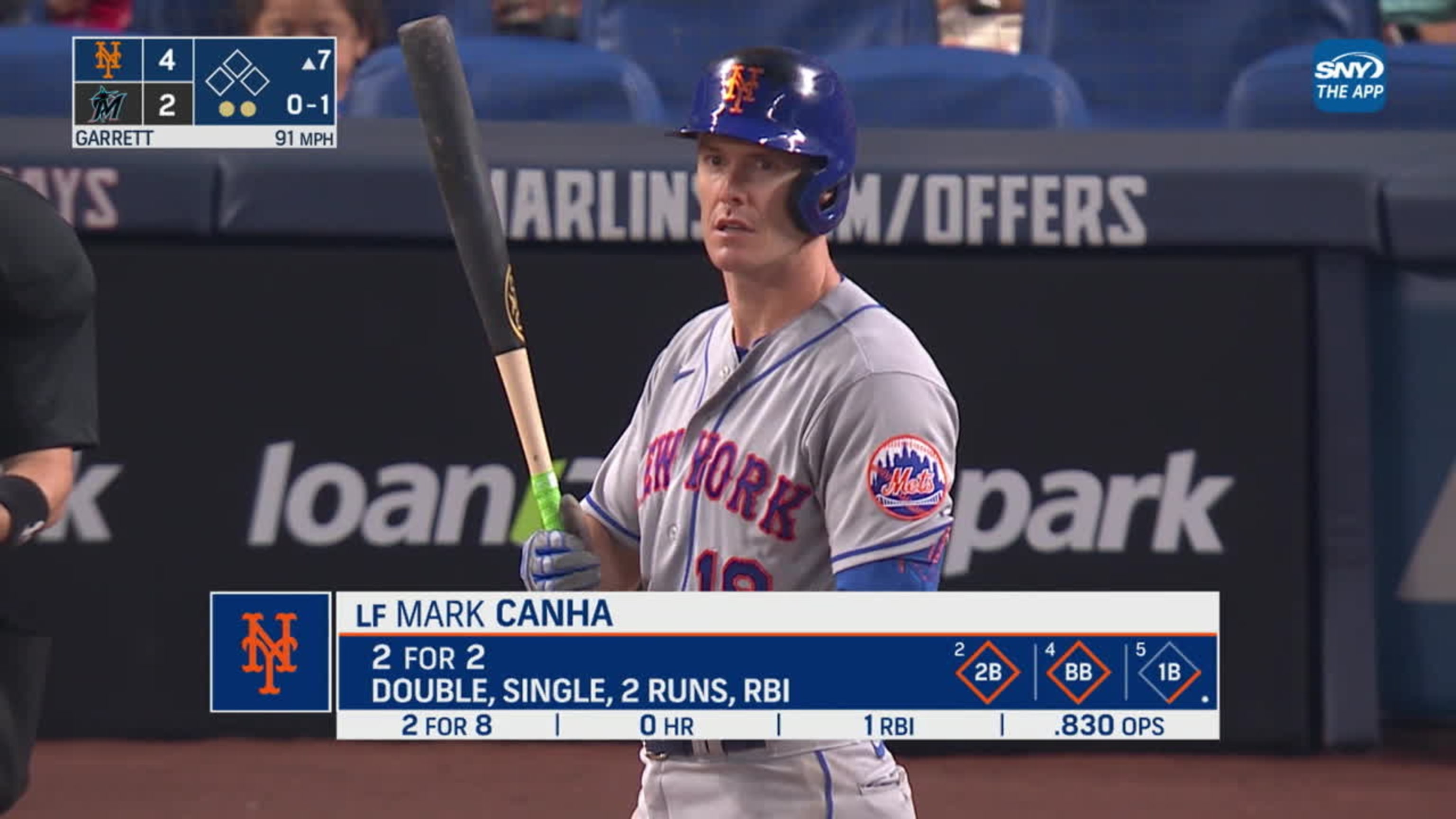 Jonrón solitario de Mark Canha