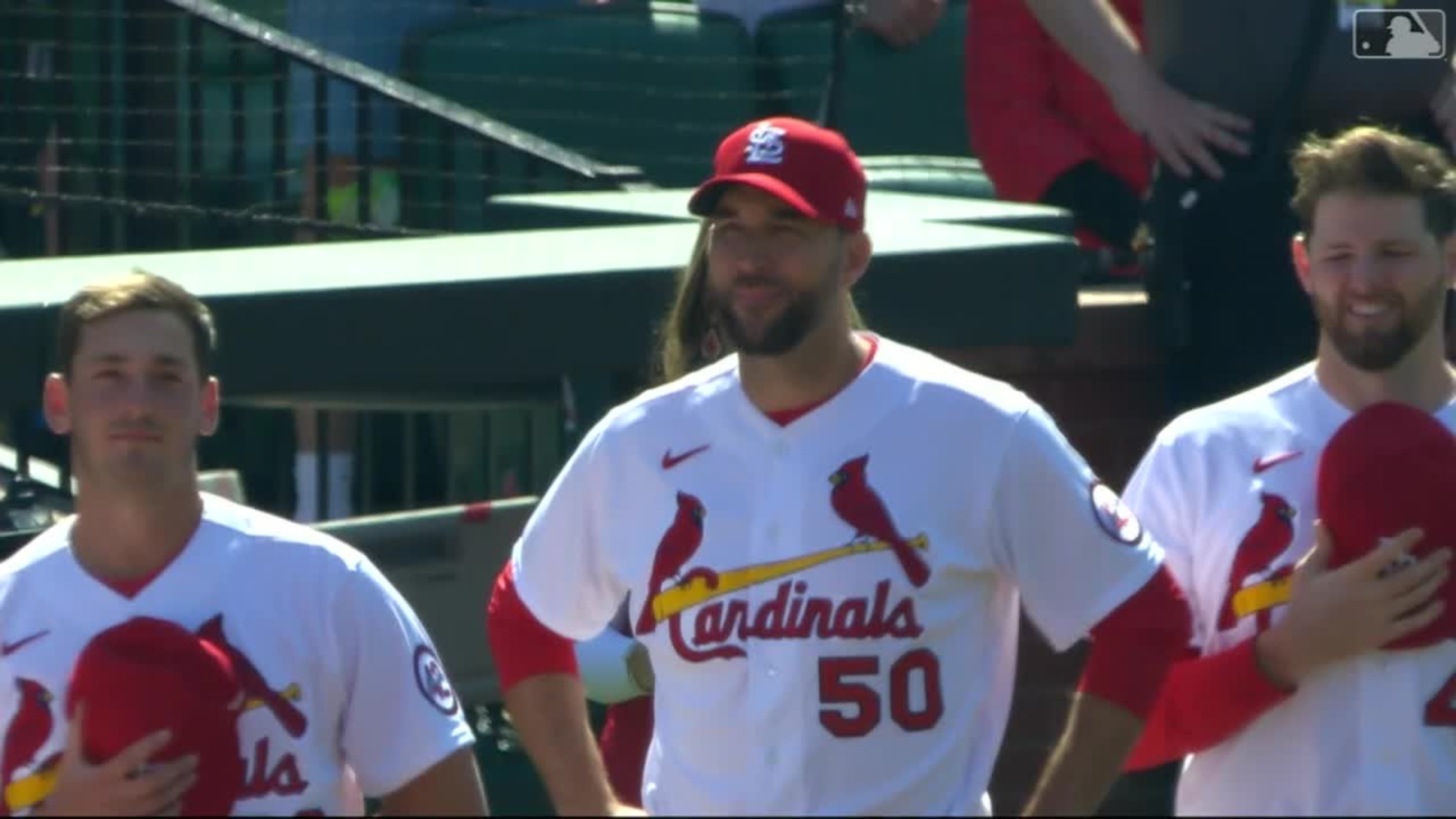 London Series: Chicago Cubs and St. Louis Cardinals walk out onto field and  national anthems 