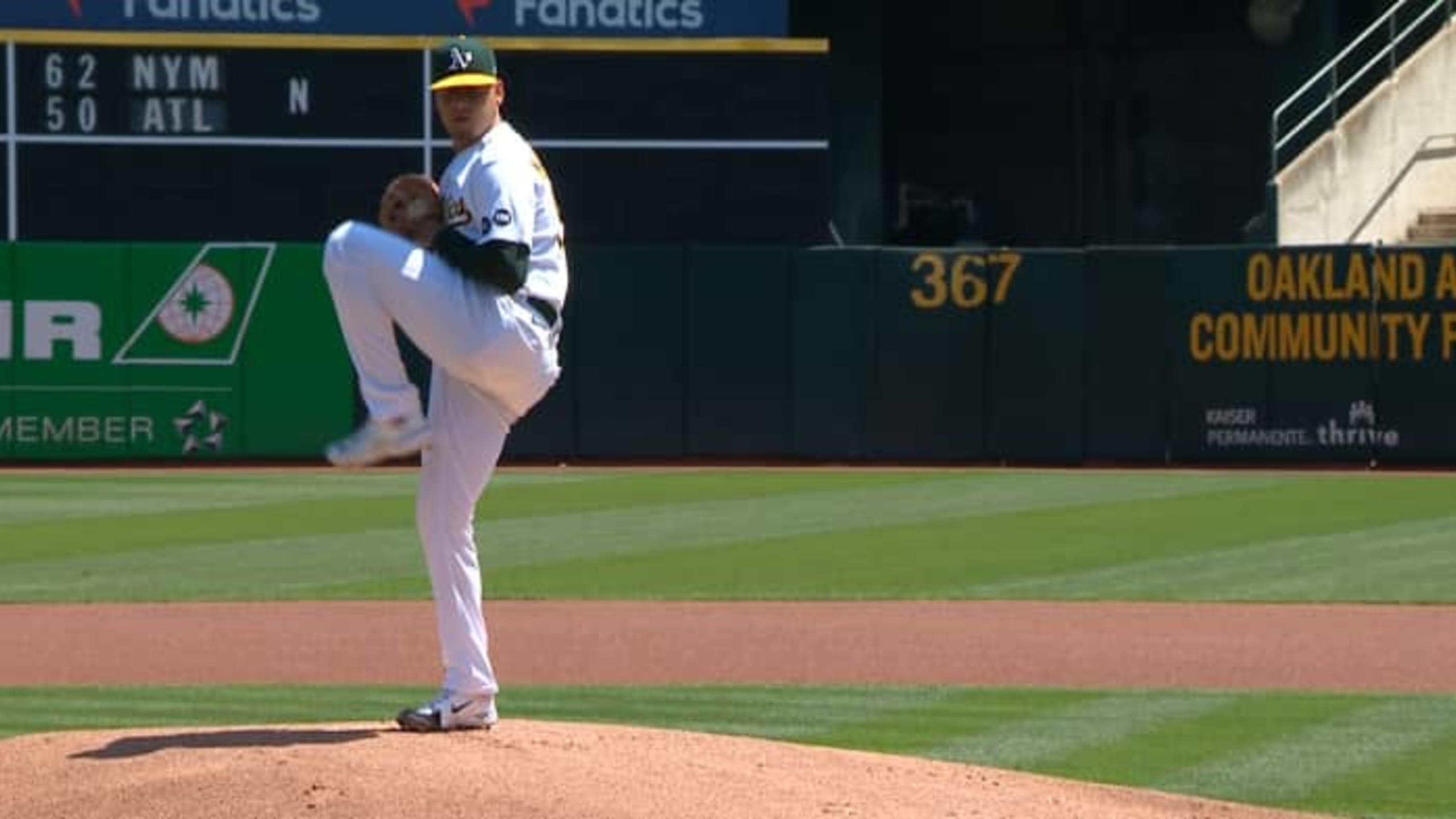 Kyle Muller of the Oakland Athletics heads to the field before the News  Photo - Getty Images