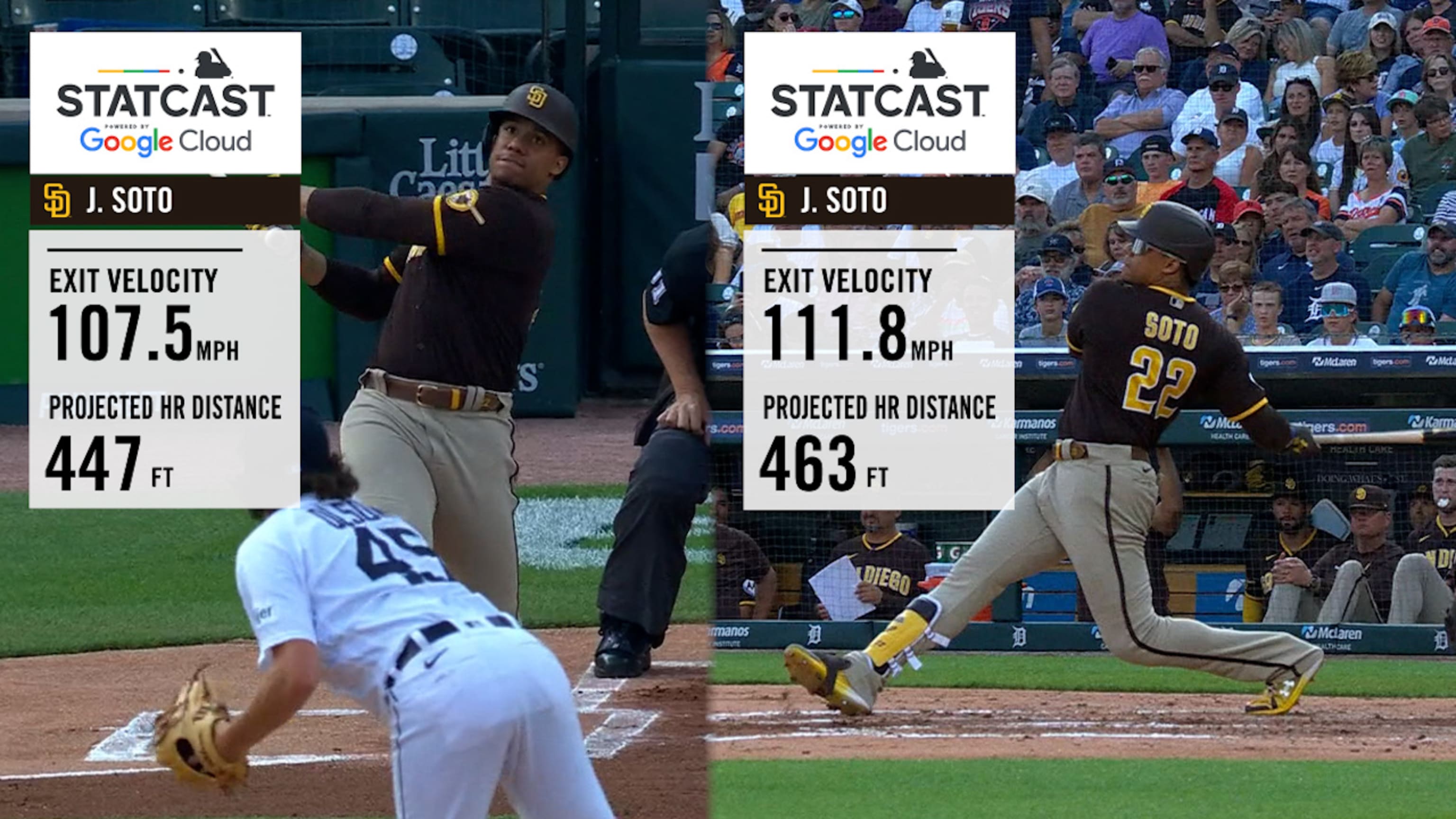 Soto da HR de 447 y de 463 pies