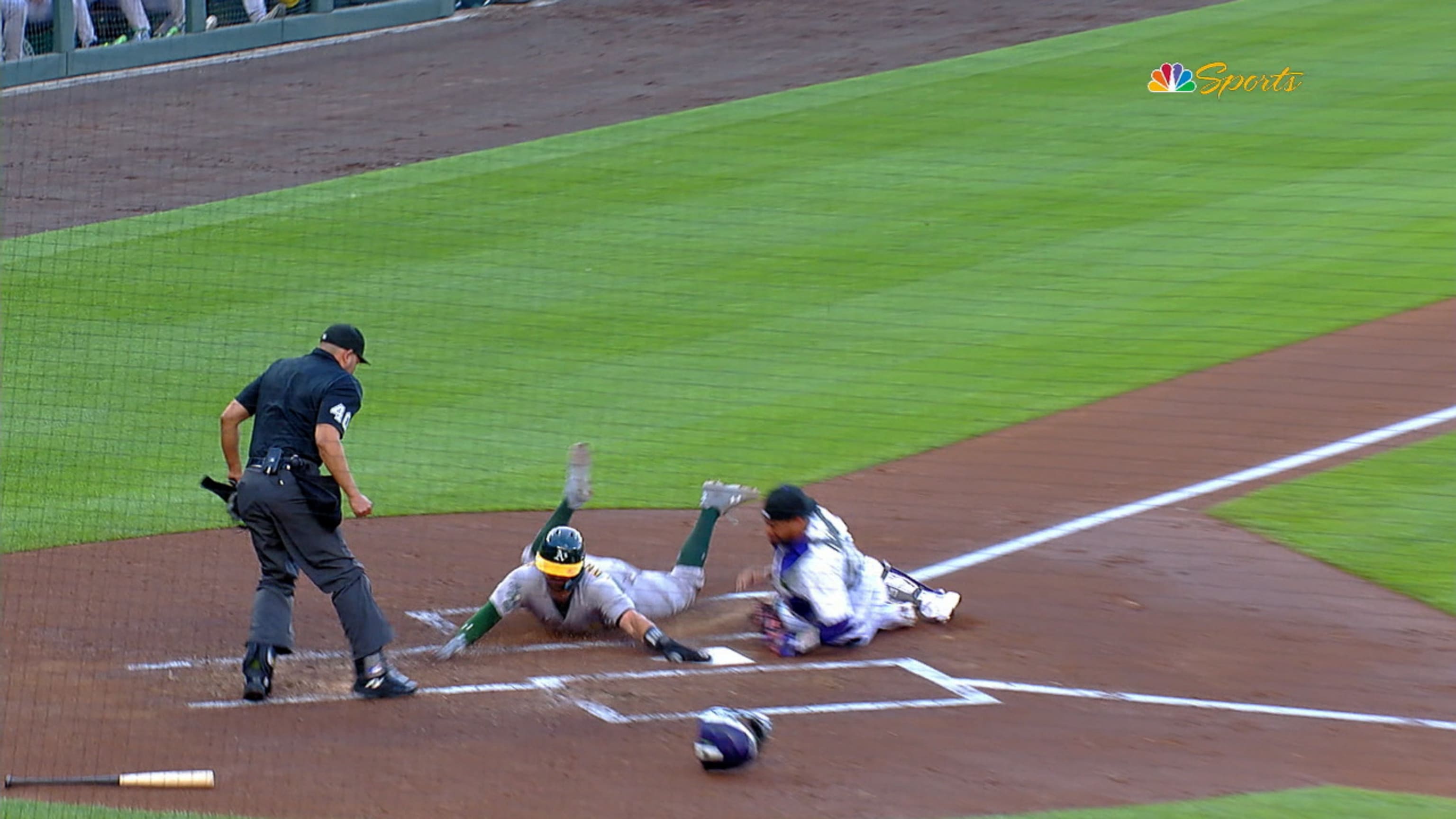 Randal Grichuk, back wearing contacts, breaks slump in Rockies