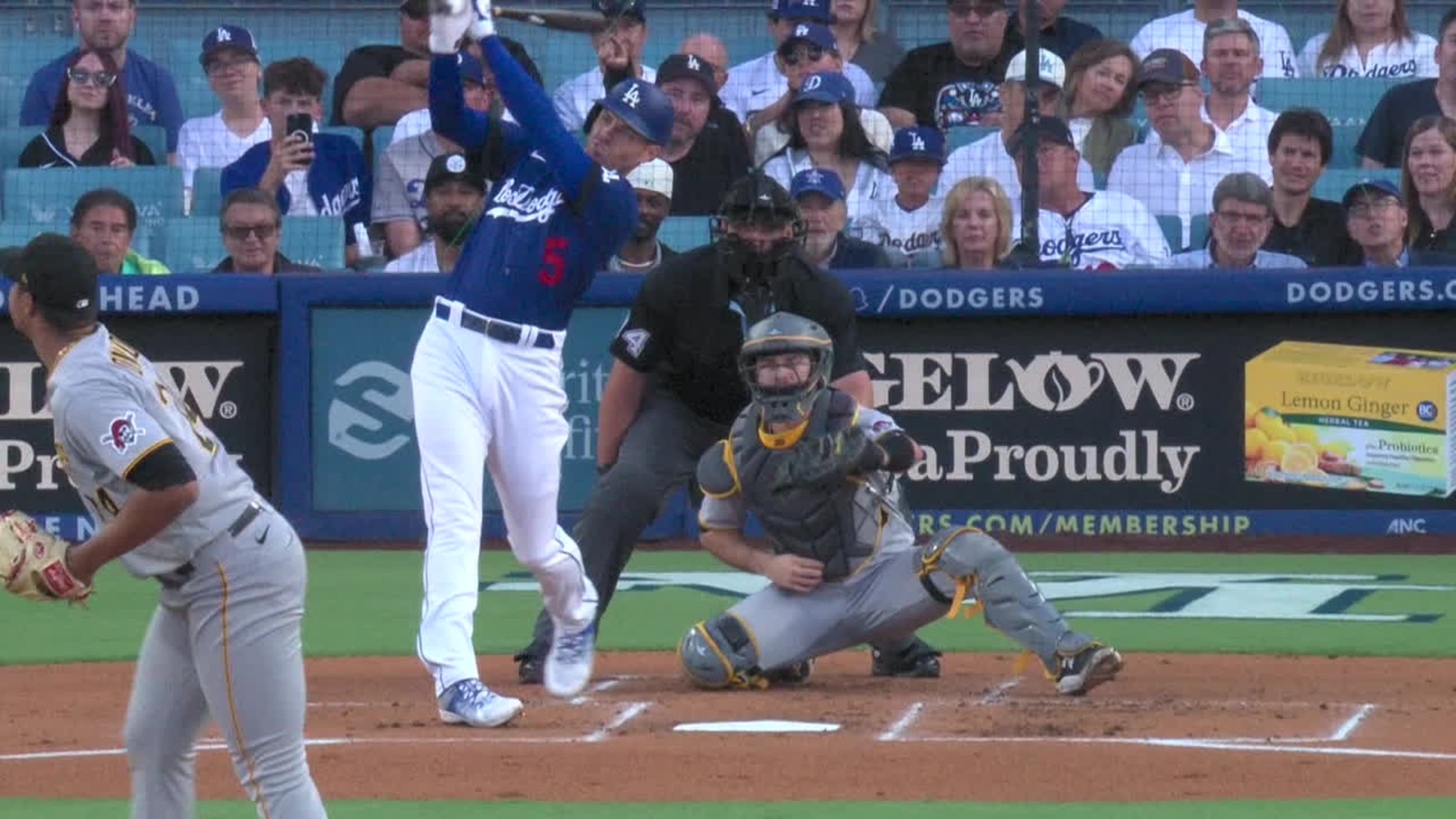 Dodgers beat the Pirates 5-2 to pull within a half-game of NL West