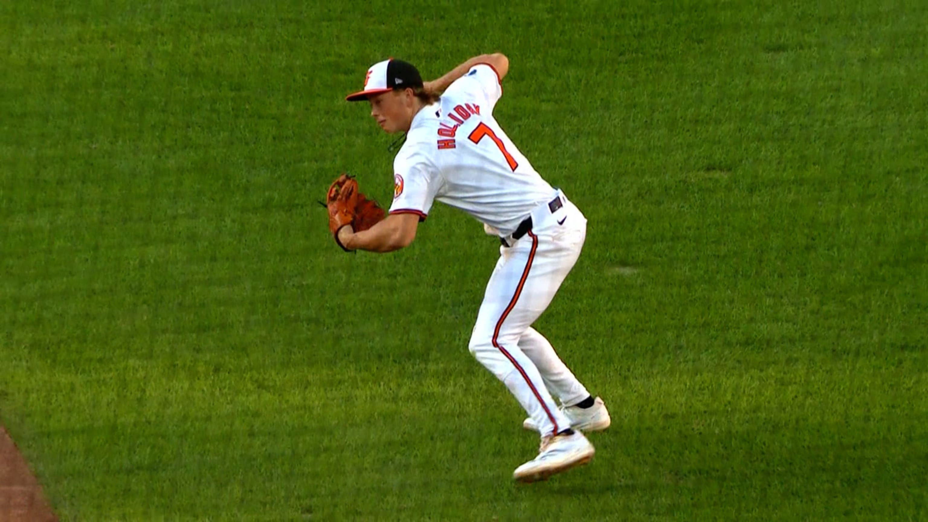 Jackson Holliday's nice backhanded stop seals the win