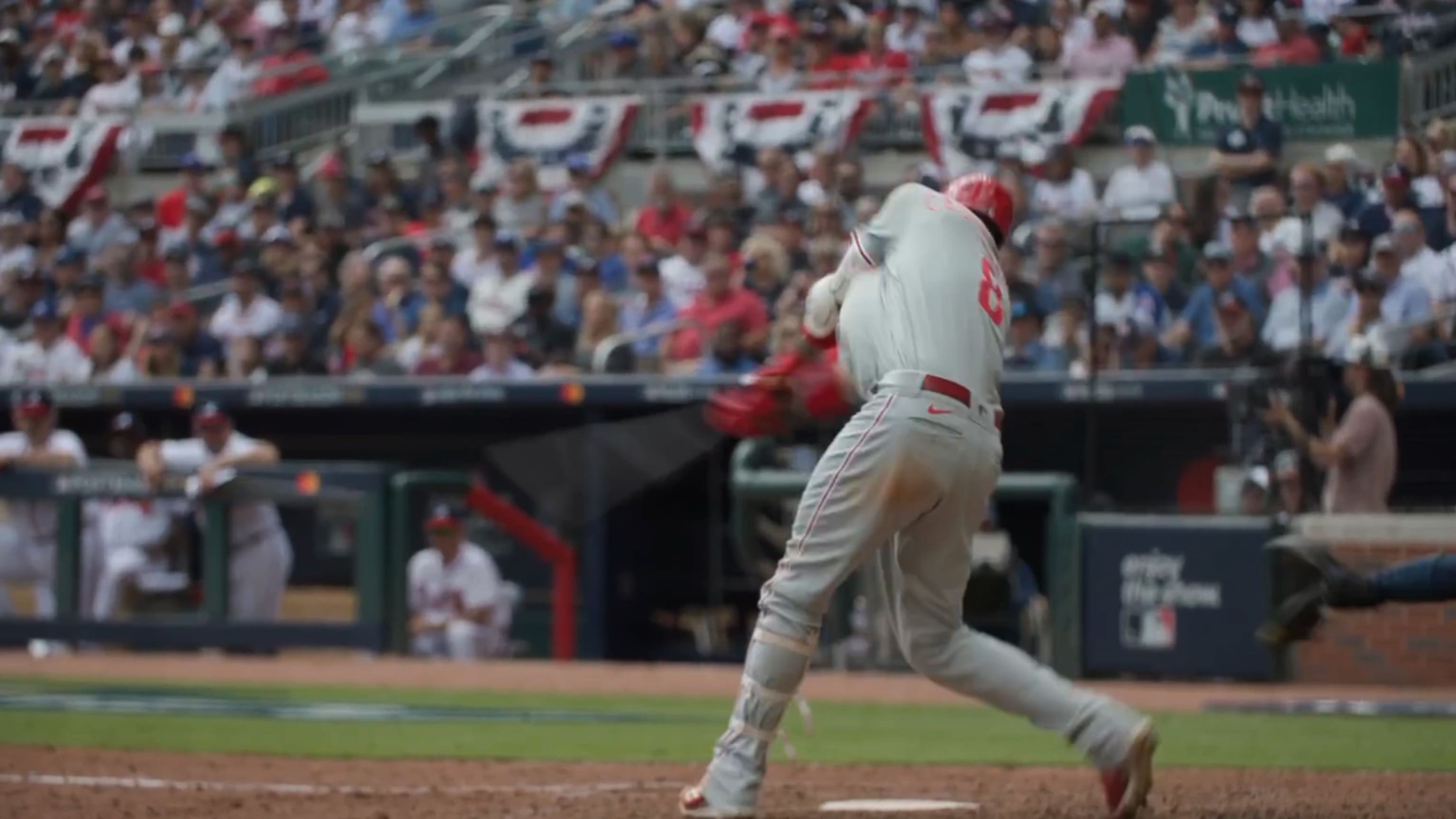 Nick Castellanos has 🧊 in his veins, blasting 2 HRs and pushing the  @phillies to a 2-1 lead against the reigning champs in the NLDS! That …