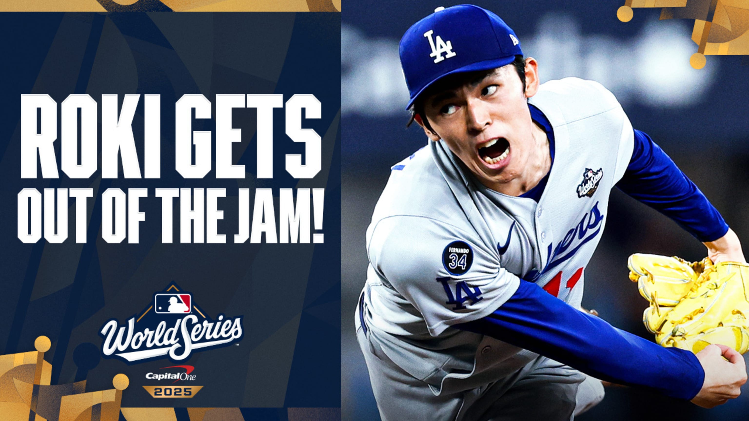 Roki Sasaki escapa del apuro en la octava entrada