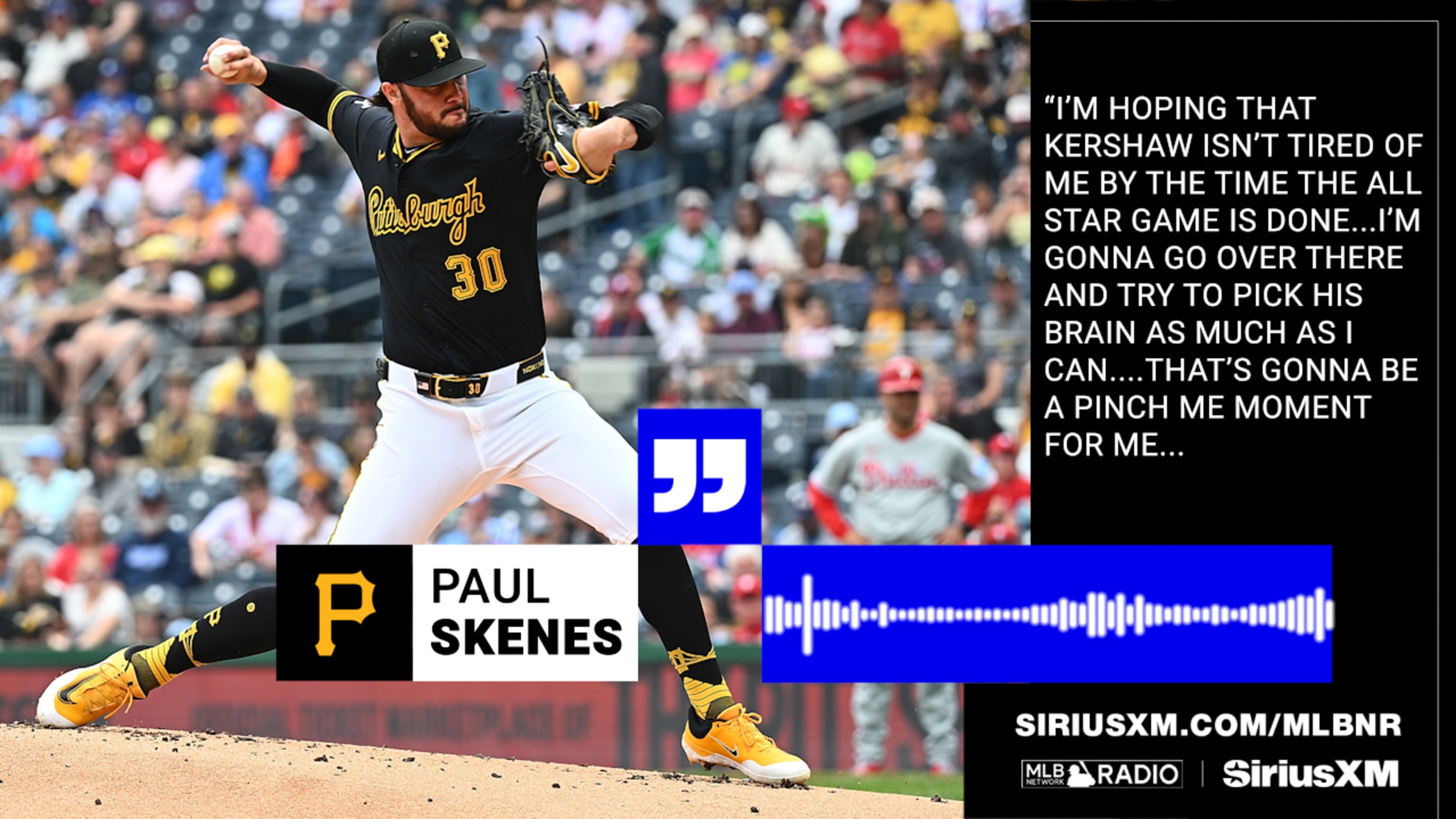 パイレーツのポール・スキーンズがオールスターの会見に登場