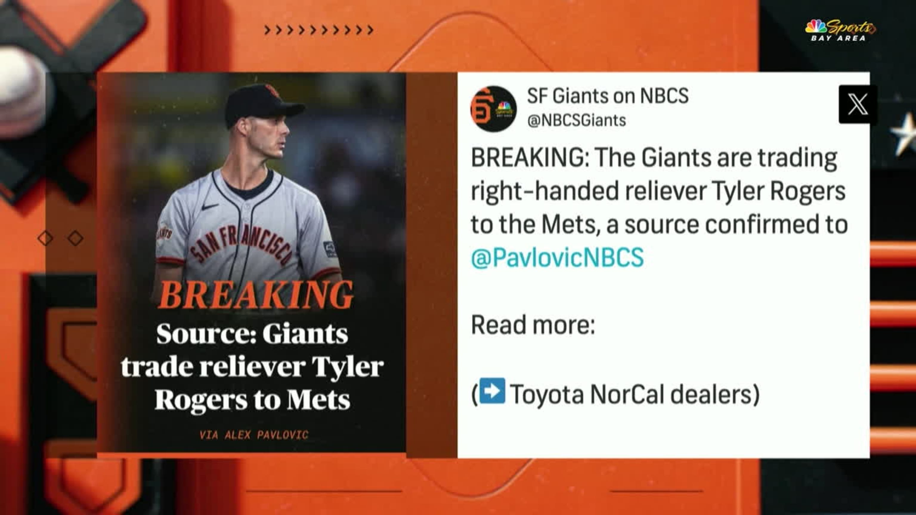 Gigantes cambian a Tyler Rogers a los Mets 